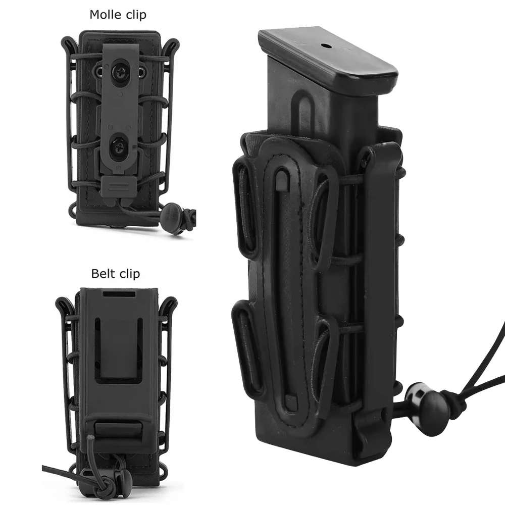 

С зажимом Molle и зажимом для ремня, 9 мм, кобура для переноски пистолета, мягкий корпус, тактический держатель для журналов