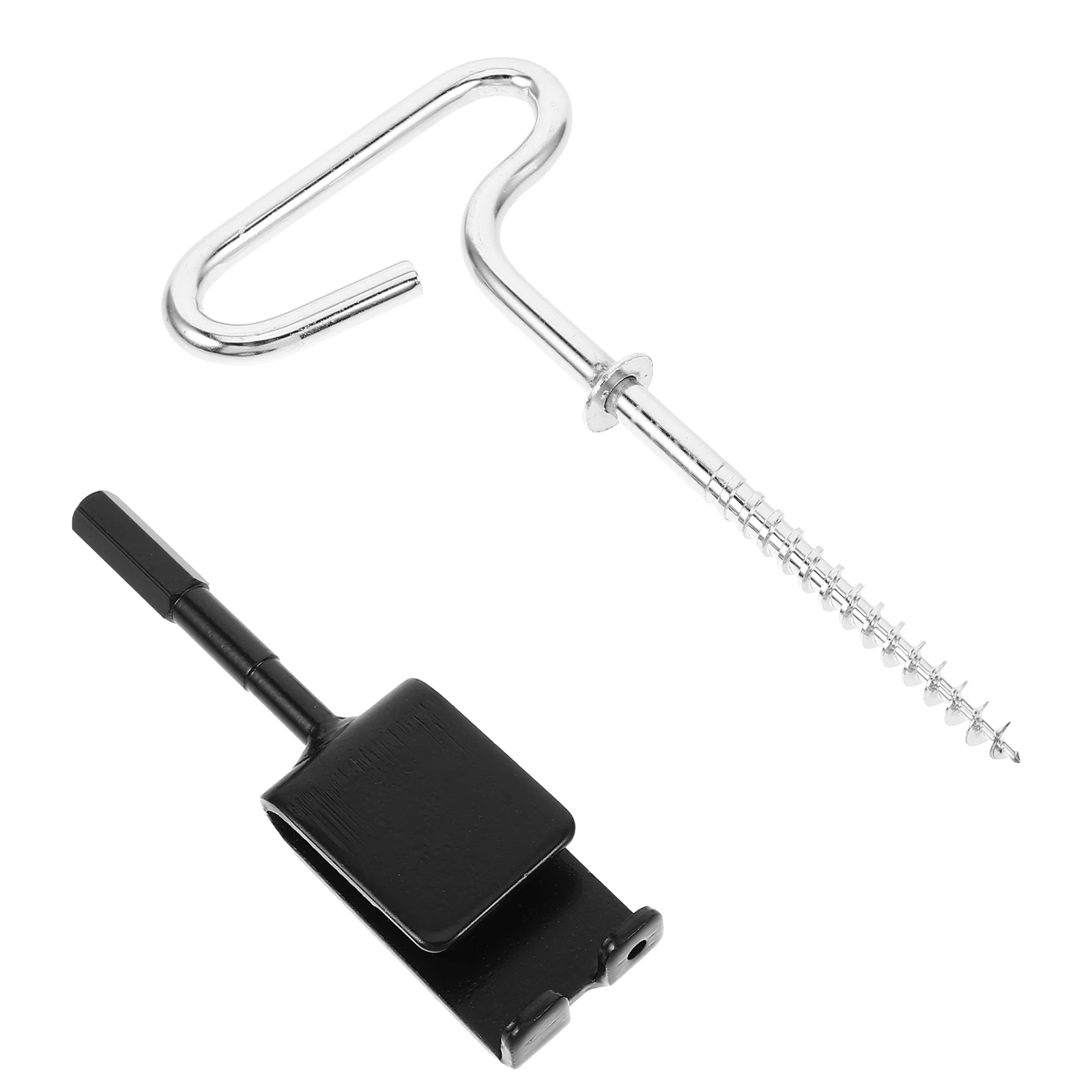 

1 Set Of Anchors With Anchor Tool, Universal Ice Drill Adapter For Tent Stakes, Fishing Shelter Accessories, Ice Fishing Gear,