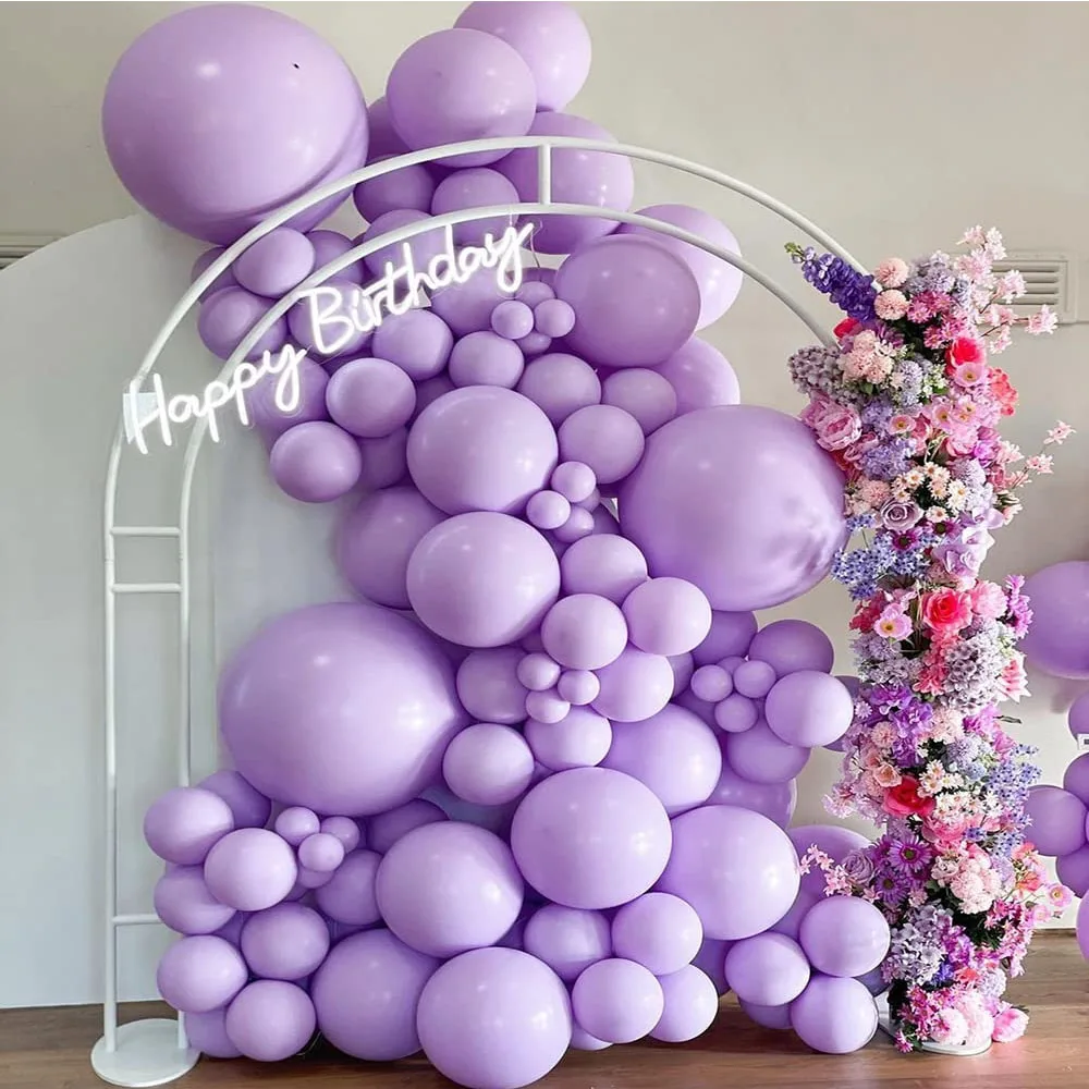 

Double Stuffed Lavender Balloon Garland Kit Macaron Purple Lilac Balloons for Baby Shower Wedding Birthday Party Decorations