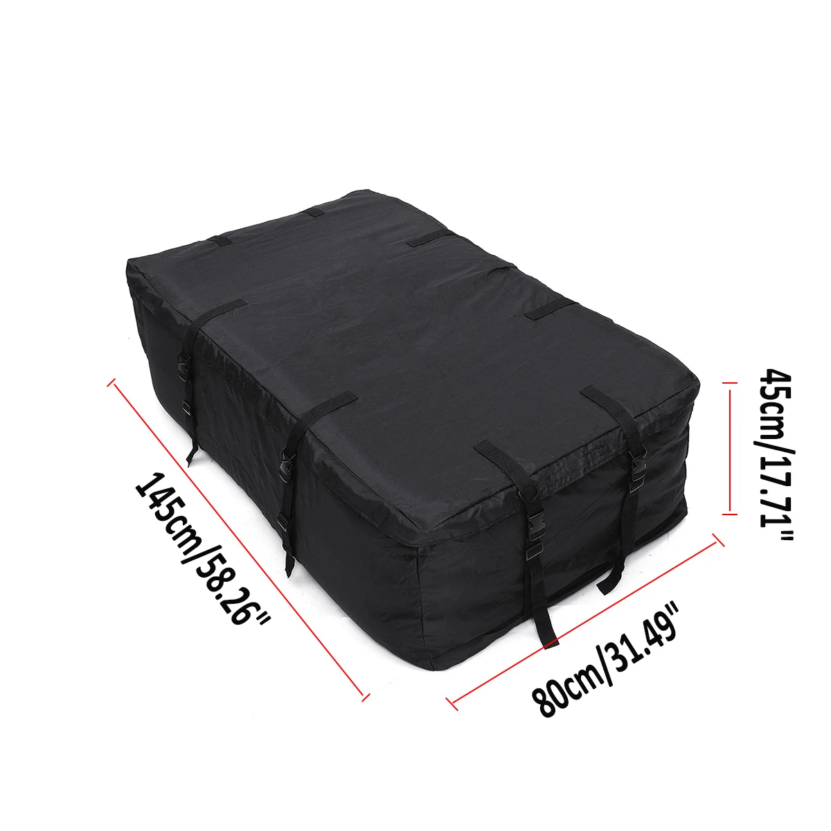 145x80x45cm wasserdichte Auto-Dachgepäcktasche, Reisetasche, Aufbewahrungstasche für Fahrzeuge mit Dachträgern – Detail 8