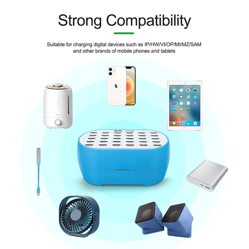 RELIFE USB Port Digital Display Universal Fast Charge Mobile Phone Charger for Tablet PC iPhone Xiaomi HUAWEI OPPO vivo Samsung