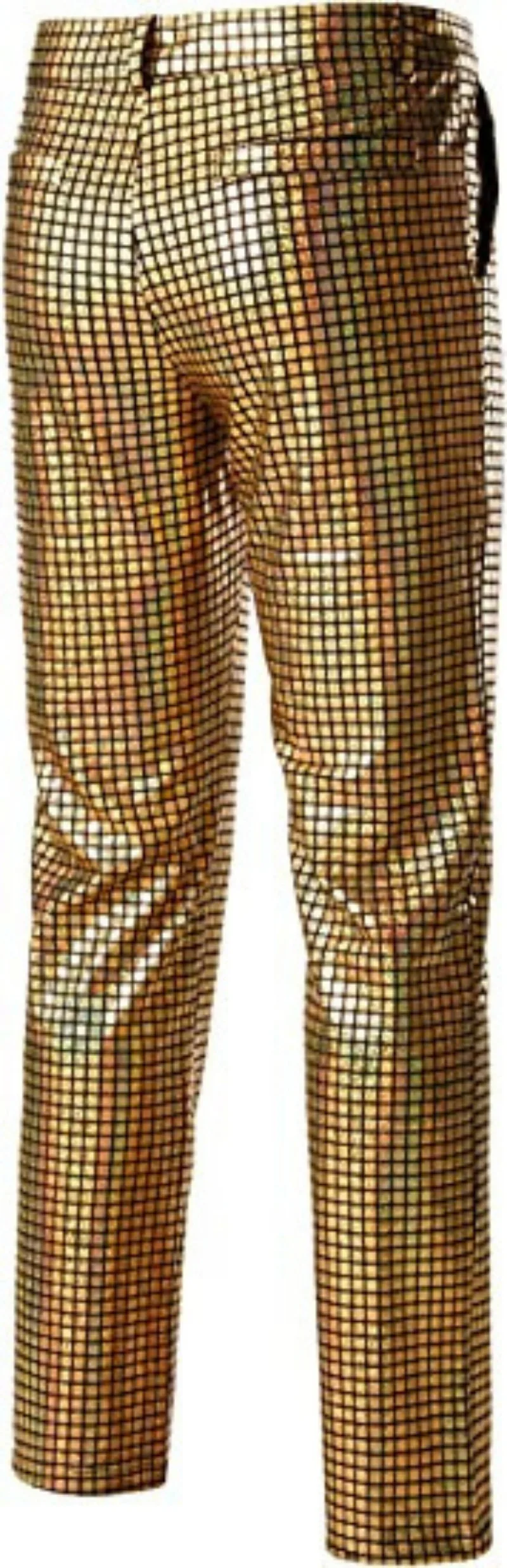 Summer New Men's Casual Pants, Casual Workwear Pants, Men's Fashionable Solid Color Sequin Plaid Pants