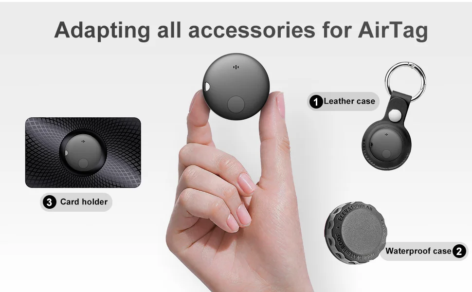 3 SZT. Lokalizator Air Tracker Smart Find My Design Card Finder Anti-Lost Bez Opłat Miesięcznych Sygnał Dźwiękowy Wymienna Bateria Inteligentny Lokalizator