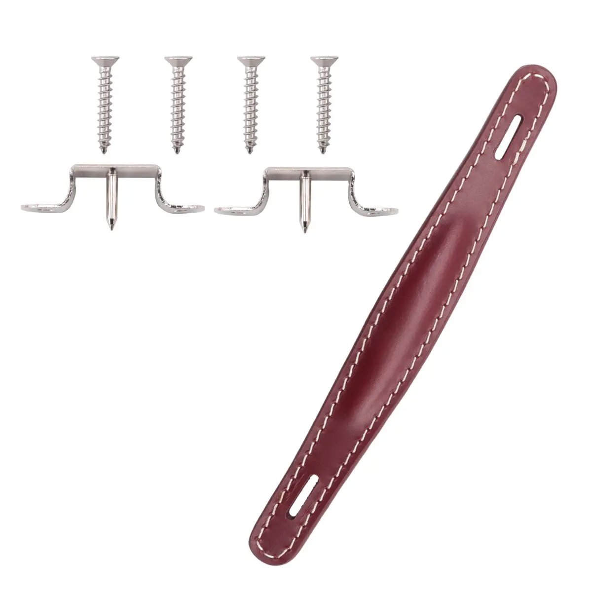 

ABJA Pure Vintage Amplifier Handle - Brown, Stitched Leather