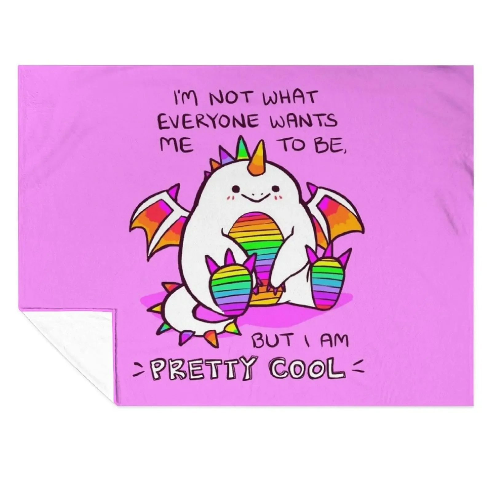 

I AM PRETTY COOL Rainbow Potato Dragon Throw Blanket Sleeping Bag Nap Sofa Quilt Heavy Blankets