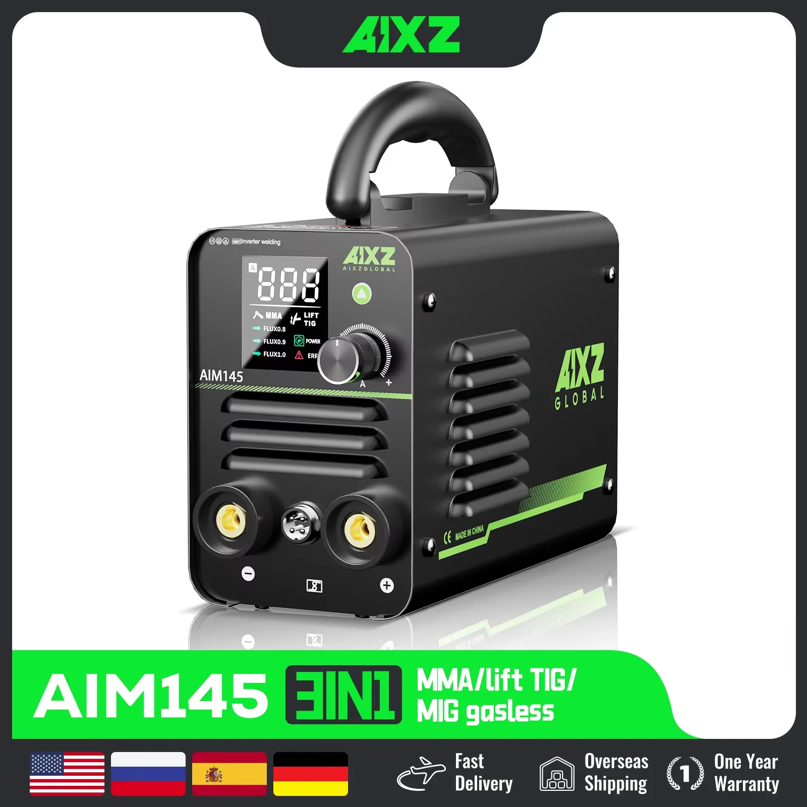 

AIXZ 3 в 1 сварочный аппарат MIG AIM145 с пистолетом для волочения проволоки AC220V Lift Сварочные аппараты TIG/MMA