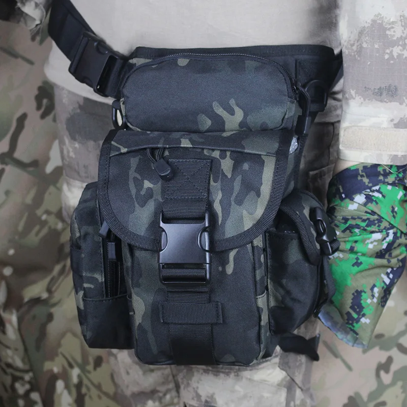 アウトドアユニセックスサイクリングウエストバッグ多機能戦術オートバイレッグバッグスポーツツールキットクロスボディ小型バッグフィットネスランニング旅行