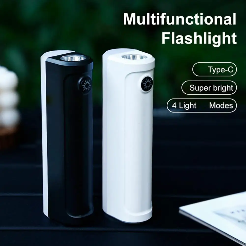 

2025 Mini Flashlight Strong Light Rechargeable Ultra Light Functional Light LED Travel Bright Portable Car Multi Z8E2