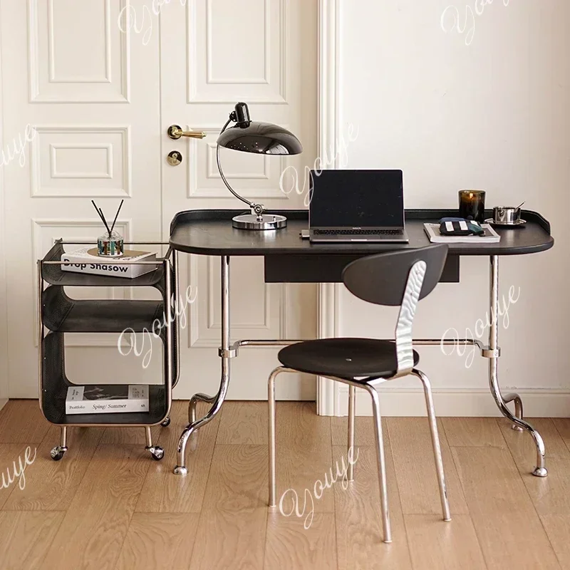 BbL-J Mid-Ancient Bauhaus Table Stainless Steel Desk Makeup Table Desk Computer