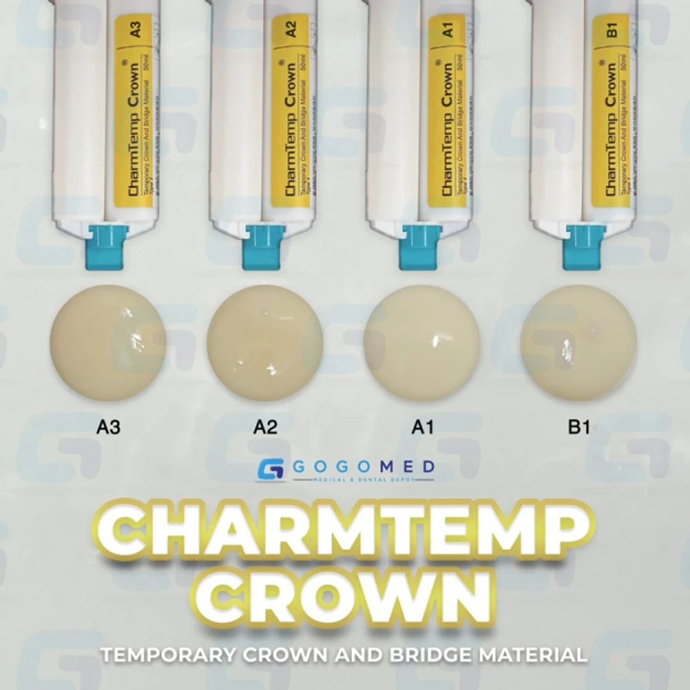 Coroa Dental Temporária e Material Ponte, Resina Auto Cura Automix, Luxa Pro CharmTemp, Dentes frontais anteriores, Suprimentos para Odontologia