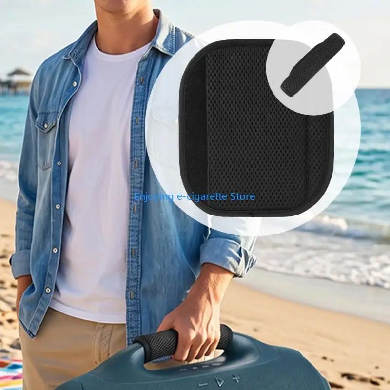 Speaker Handle Grip Cushion for Boombox 4/3/2/1, Wrap On Meshes Pad with Hook and Looping Closures for Comfortable Carrying
