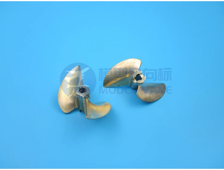 RC Boat Outer Diameter 30/32/35/38/40/43/48/50/52mm Inner D3.18/4/4.76mm Pitch 1.4mm Two-blade Copper Propeller