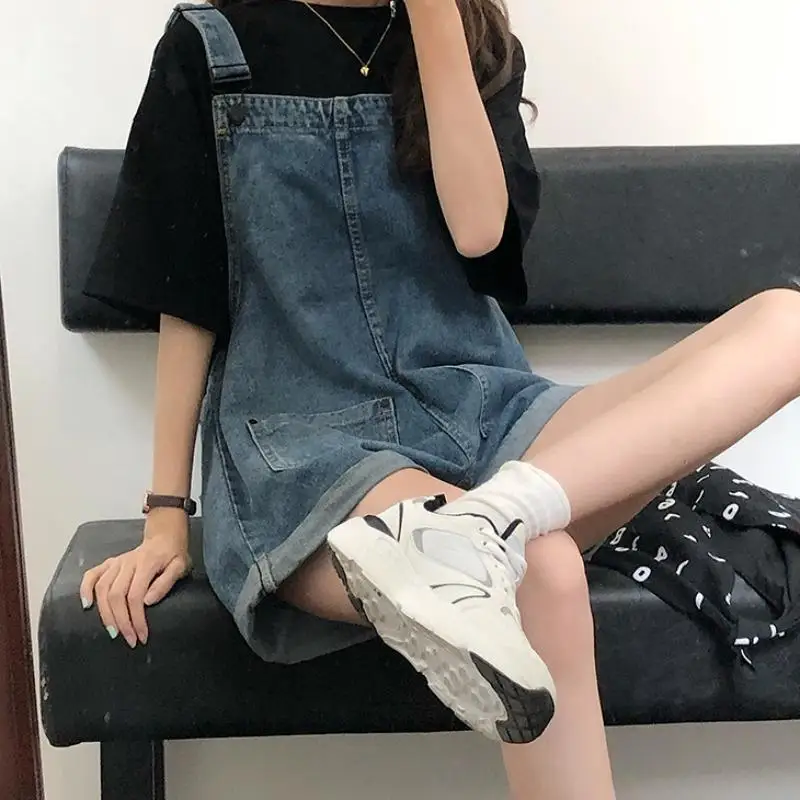 

Loose Wide Leg Denim Overalls Women's Spring Summer New Sle Casual High Waist Long Pants Thin Denim Fabric Four Seasons Uni...