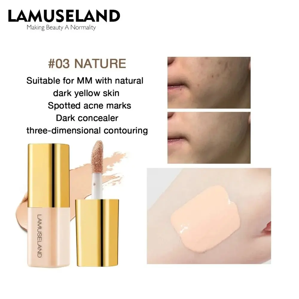 4 Colors Moisturizing Liquid Concealer Oil Control Invisible Pores Dark Circles Foundation Full Coverage Face Makeup Cosmetics