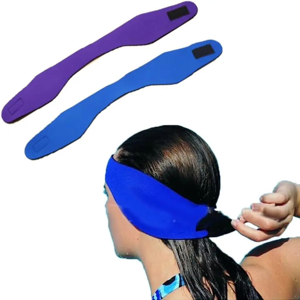 

2 шт. повязки на голову для плавания, водонепроницаемые, из неопрена, высокоэластичные, для детей и взрослых, эластичные спортивные повязки для плавания