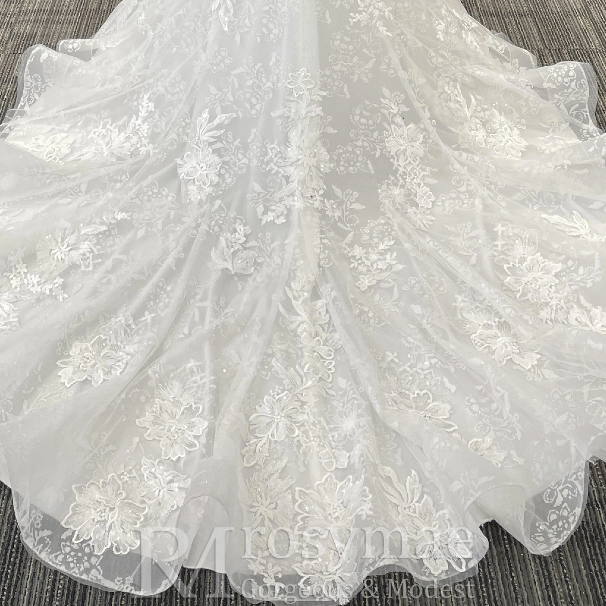 Rosymae luxe zeemeermin trouwjurk vierkante hals backless jurk voor bruiden vestidos de boda y novia