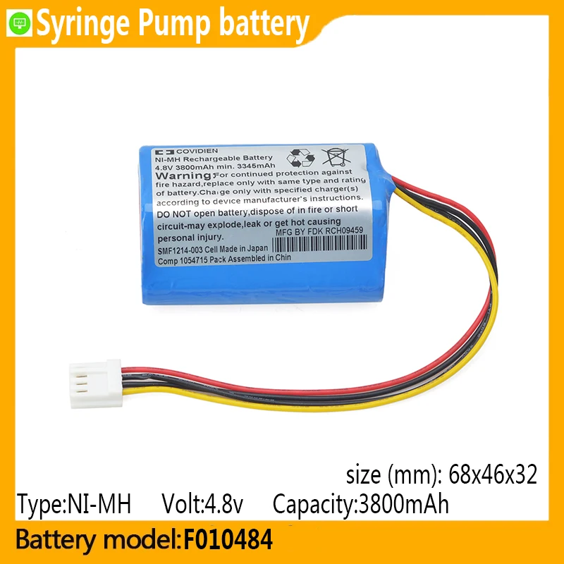 F010484 capacity 3800mAh 4.8v NI-MH battery, suitable for kangaroo F010484,AMED0138, B11404,Syringe Pump