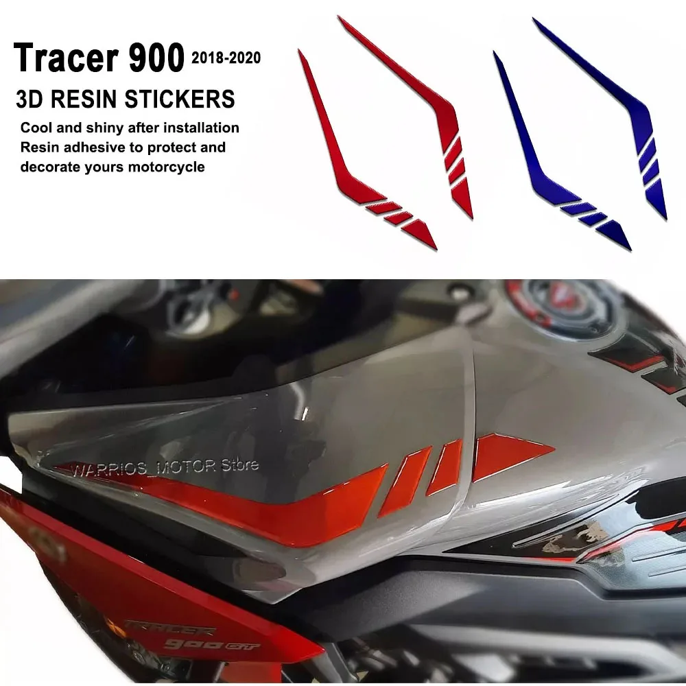 

For Yamaha Tracer 900 2018-2020 Motorcycle Fuel Tank Side Protector Waterproof Scratch-Resistant 3D Resin Protective Sticker