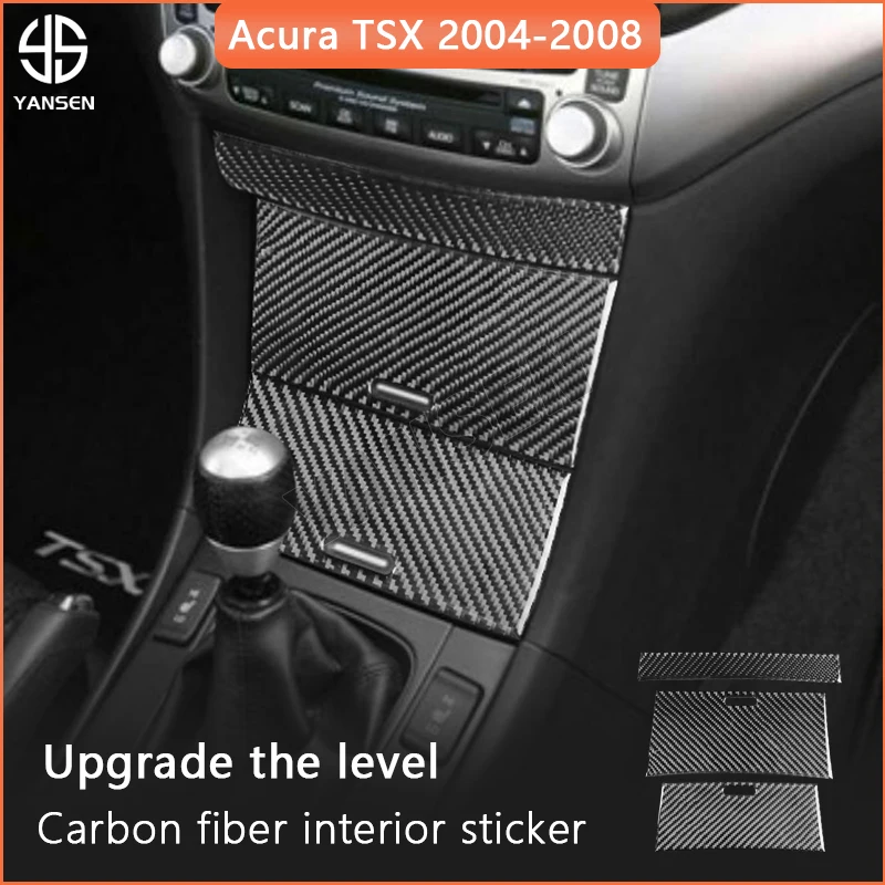 

Carbon Fiber Car Center Console Storage Box Cigarette Lighter Cover Trim Car Accessories For Acura TSX 2004 2005 2006 2007 2008