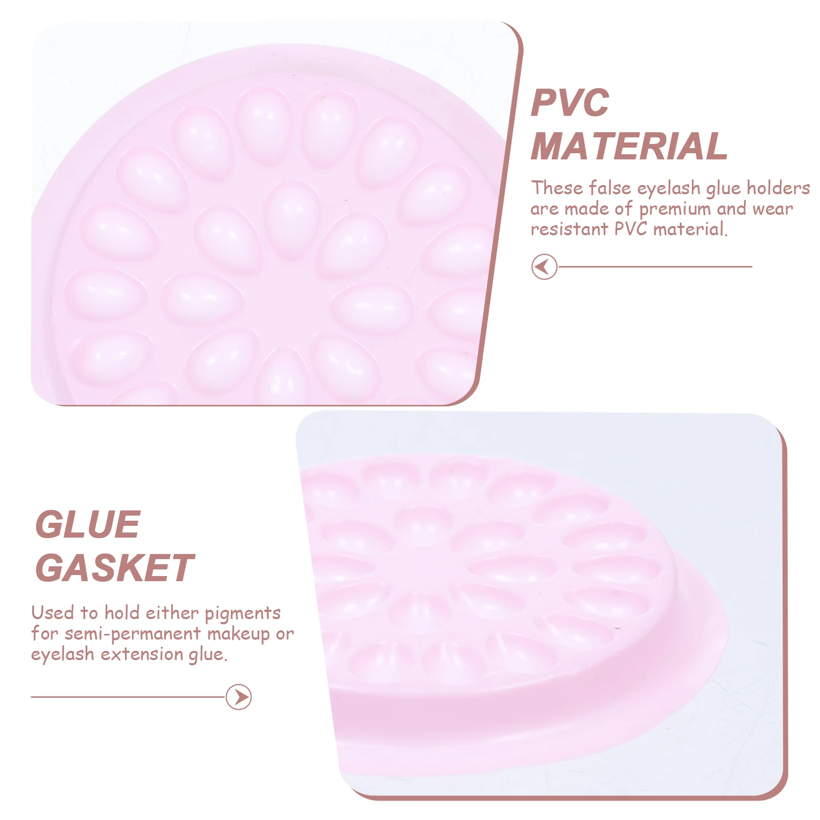 100Pcs Wimpern Kleber Platten PVC Pfropfen Halter Werkzeug für Wimpern Verlängerung Schnell Trocknend Salon Versorgung Kleber Verzögerung Platten