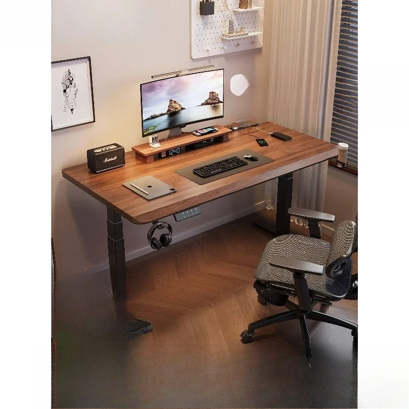 

Solid wood electric lifting table computer study desk home desk e-sports table liftable workbench
