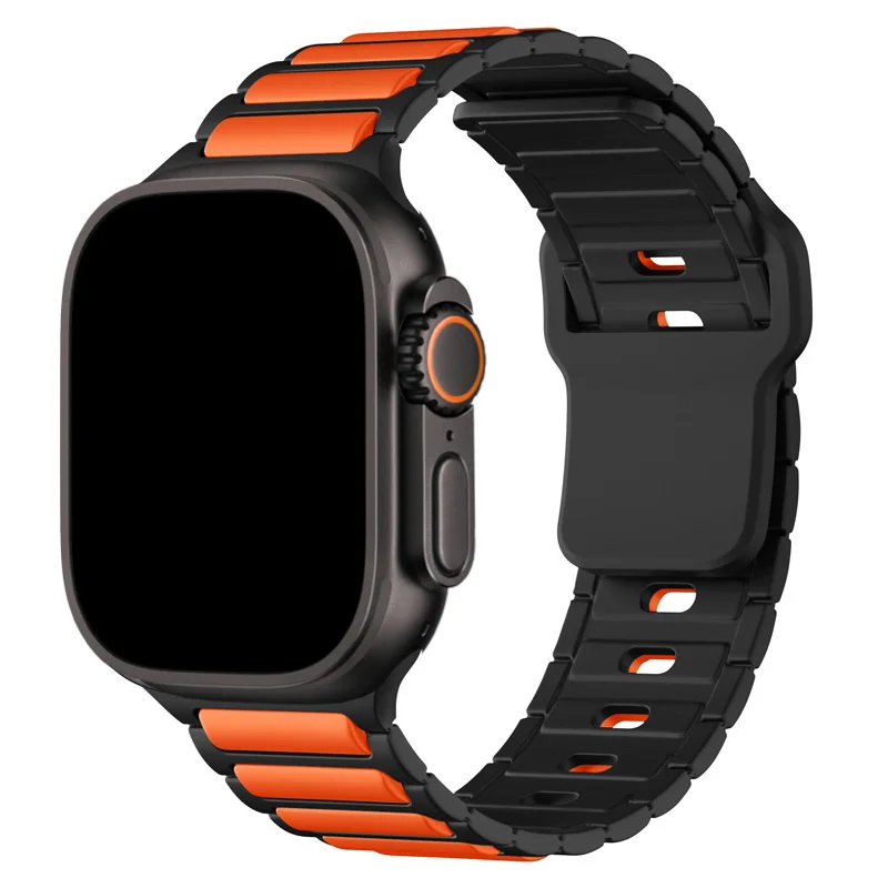 Pasek silikonowy do zegarka Apple Watch 10 46mm 45mm 44mm 49mm 42mm 40mm 38 bransoletka correa iwatch Series 9 8 7 6 5 SE Ultra 2 band