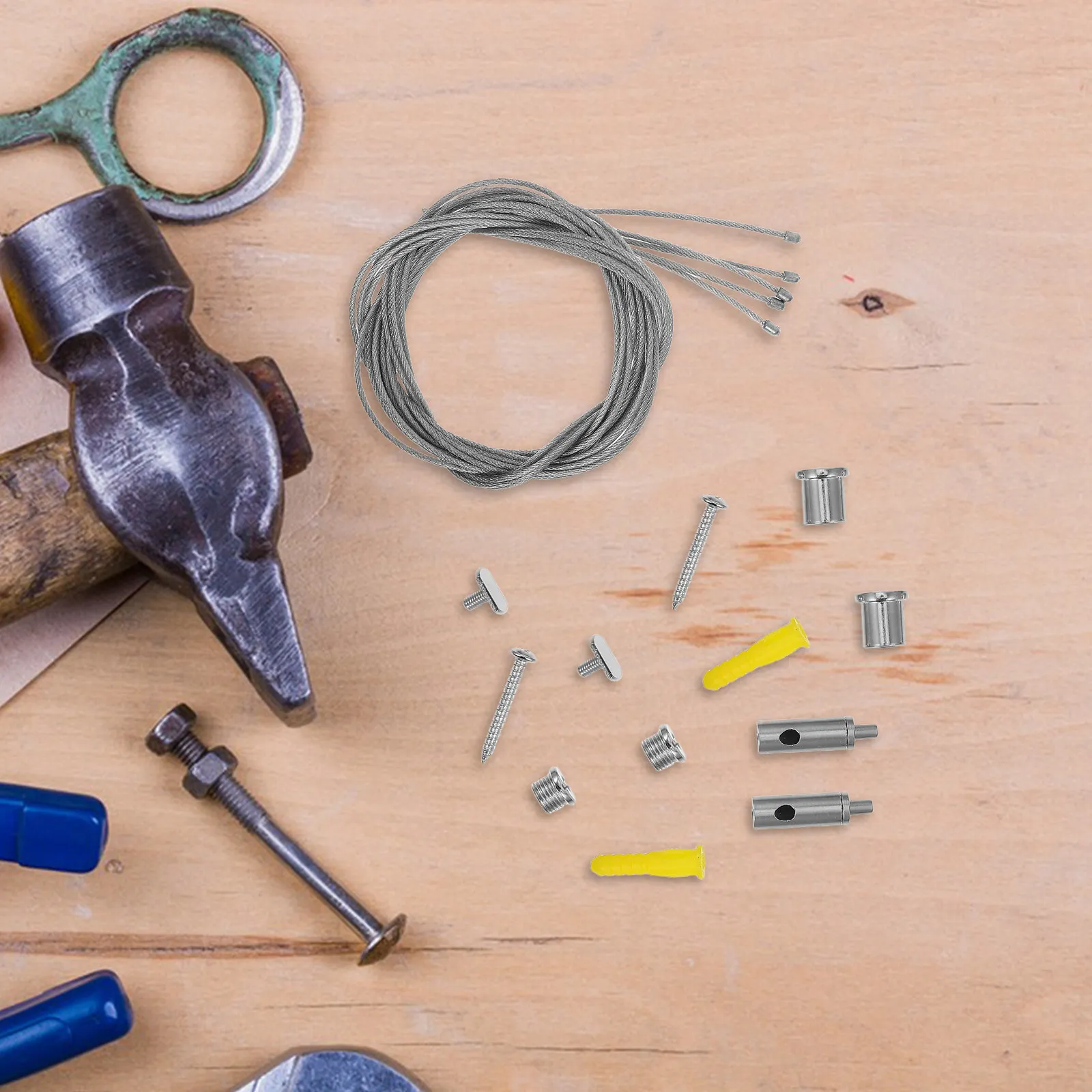 

Комплект из 5 наборов металлических подвесных тросов для светильников: для подвесных ламп, гирлянд и ленточных светильников