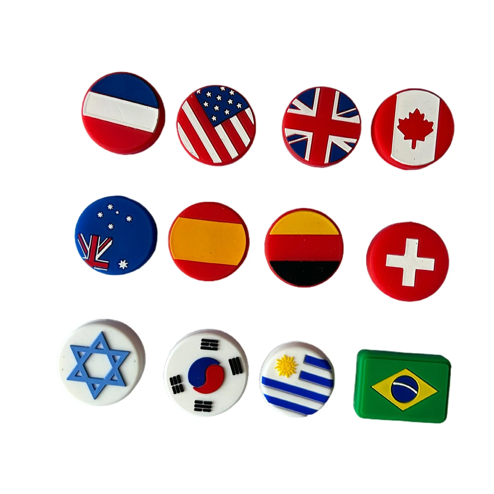 100pcs Wholesales Country National flags tennis racket vibration dampener Espana tennis racquet damper