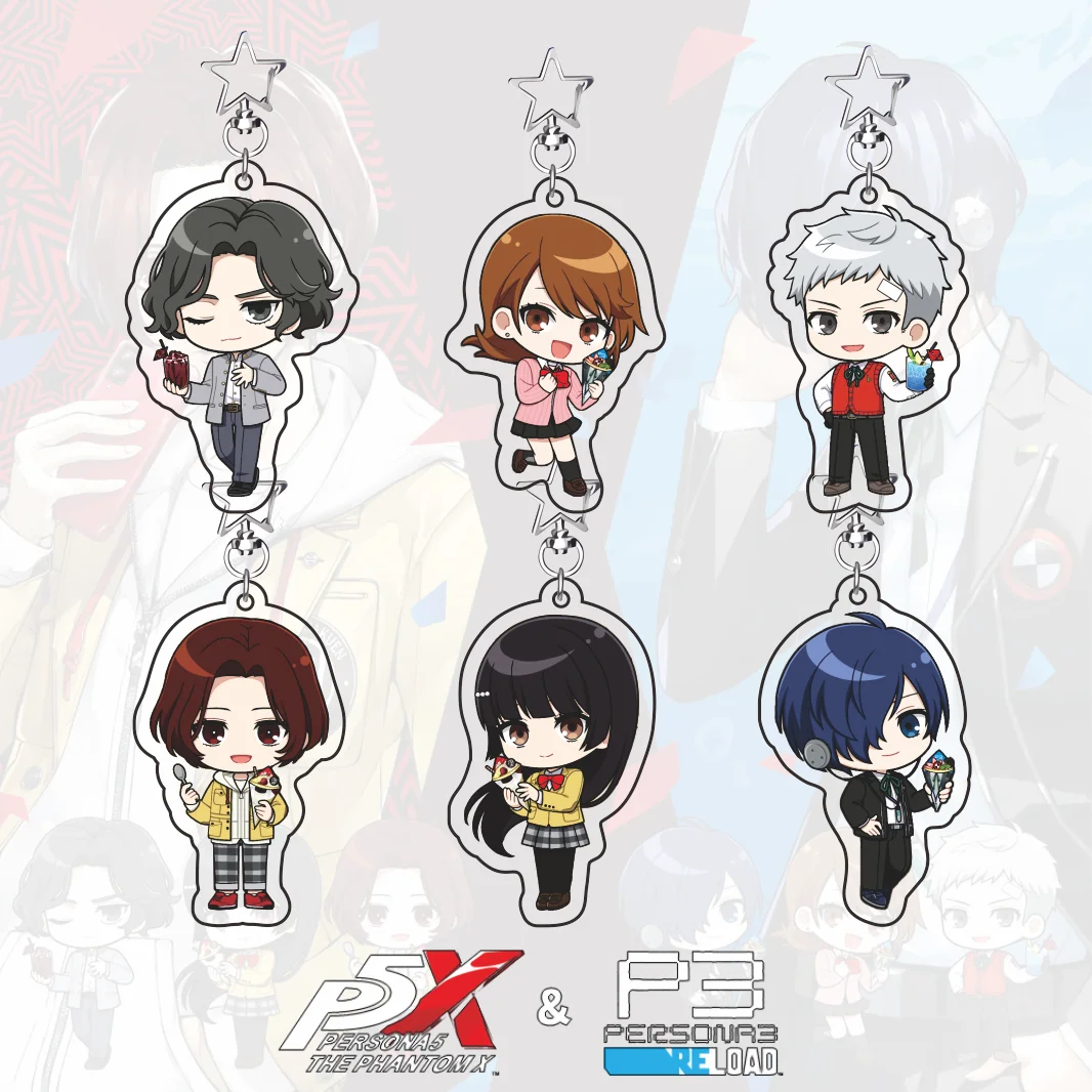 Porte-clés en acrylique Persona 3 Reload & Persona 5X Dessert Series, Makoto Yukari Akihiko, version Q, pendentif étoile, décoration de sac à dos