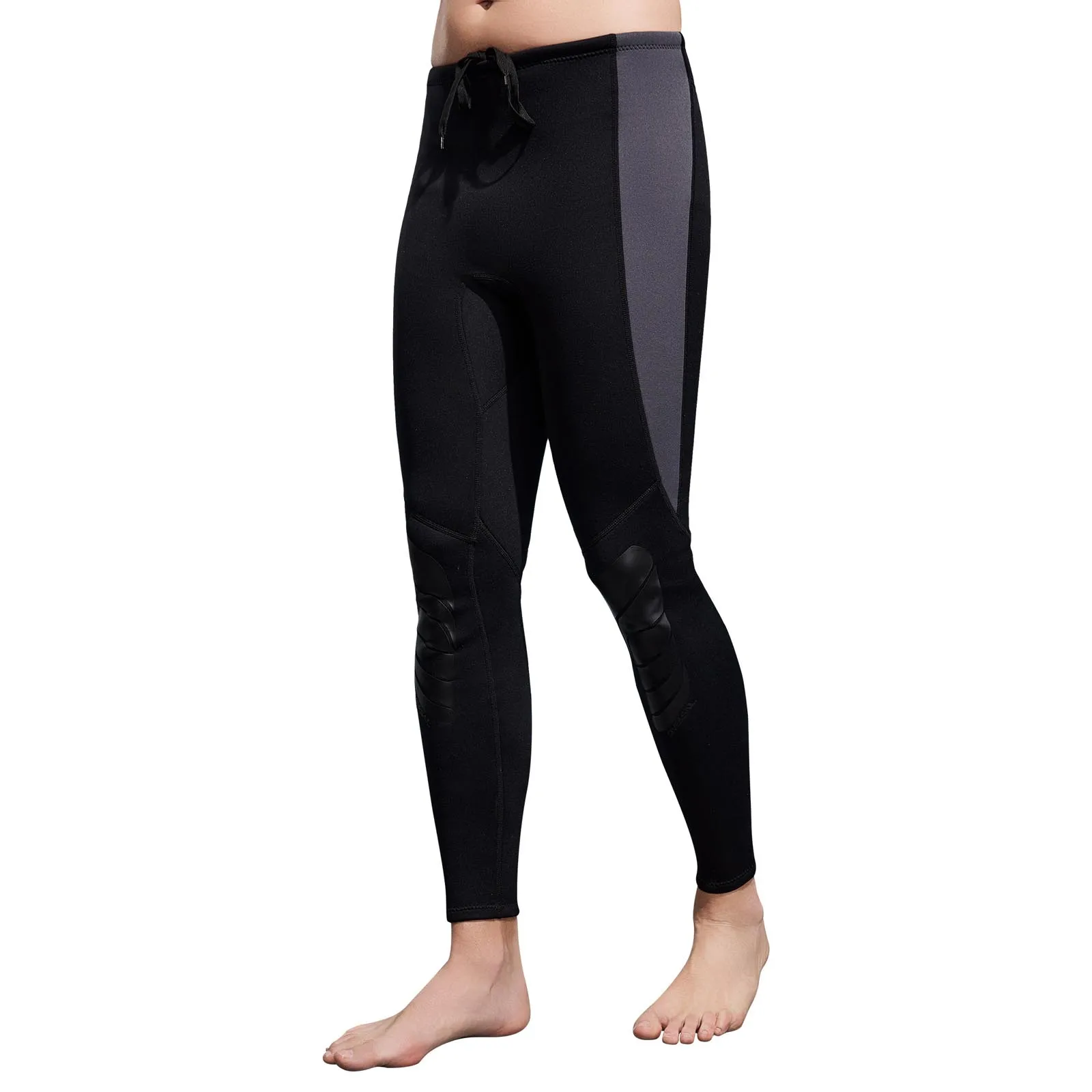 

Mens Swim Pants 3mm Neoprene Wetsuit Pants Drawstring Color Block Leggings for Swimwear Beach Swimming Snorkeling Surfing Diving