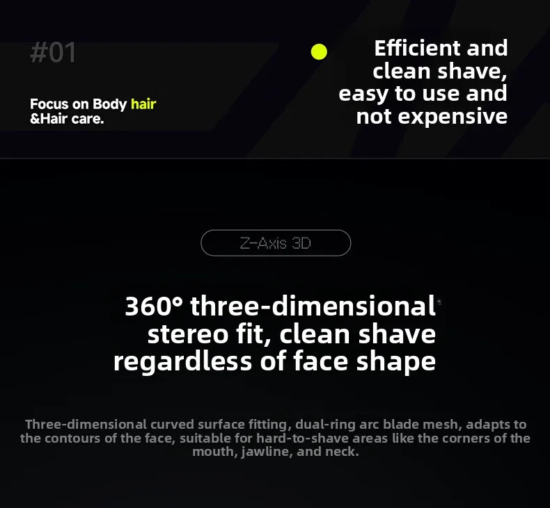 ENCHEN BlackStone Men Electric Shaver 3D Floating Head Anti Pinch 1H Fast Charge Pop Up Sideburn Trimmer Portable Beard Razor