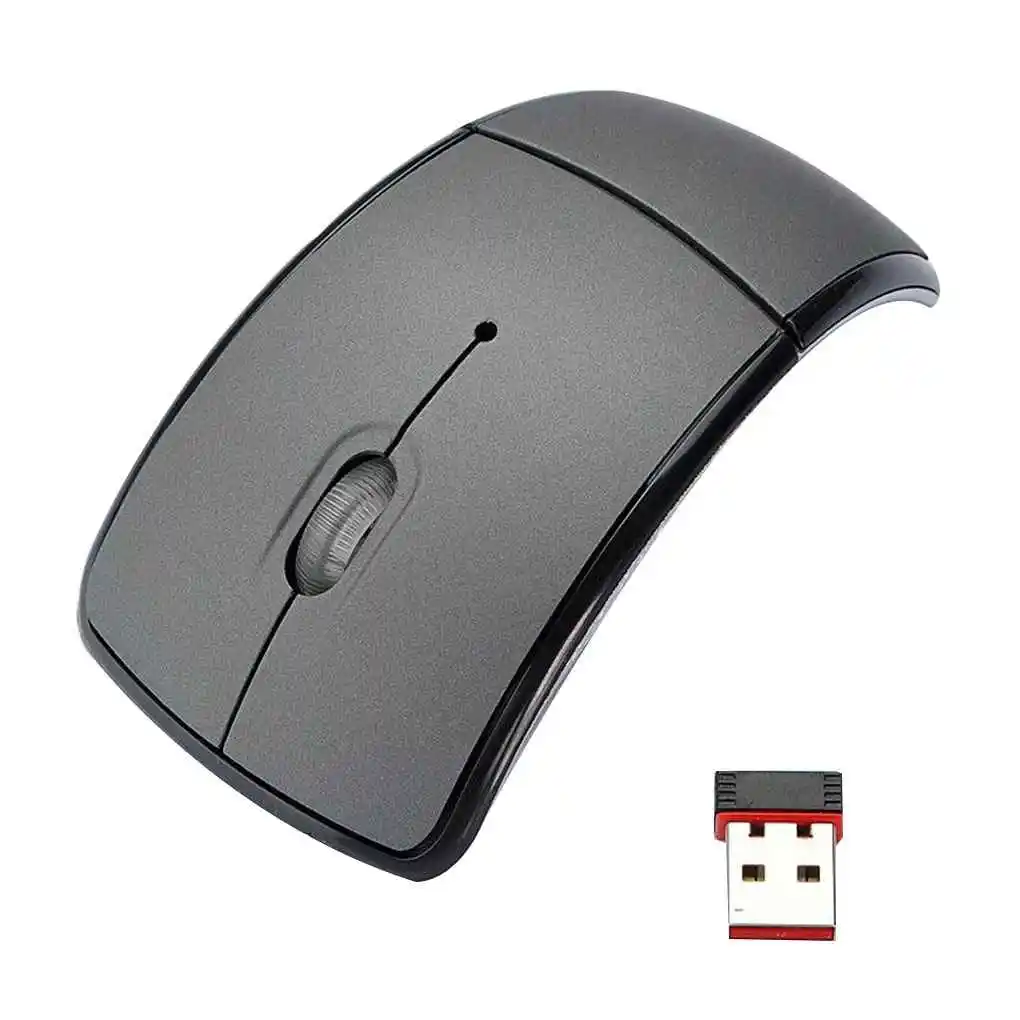 New 2.4G Wireless Mouse Foldable USB Receiver Folding Optical Wireless Mouse Computer Mice For PC Laptop