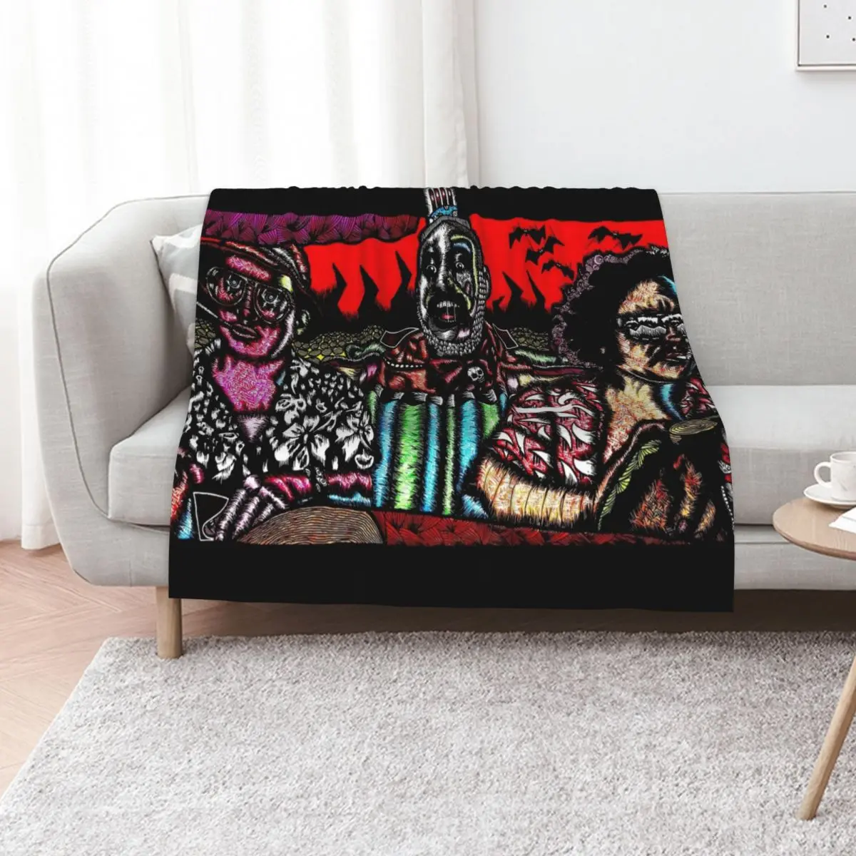 

BAT COUNTRY FT CAPTAIN SPAULDING Throw Blanket Shaggy Single Stuffeds Sofa Blankets