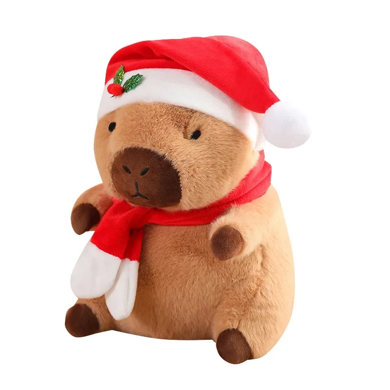 Weihnachten Capybara Plüsch Puppe Festival Simulation Capibara Plüsch Spielzeug Weiches Kissen Gefüllte Schlaf Spielzeug Für Kinder Geburtstag Geschenk