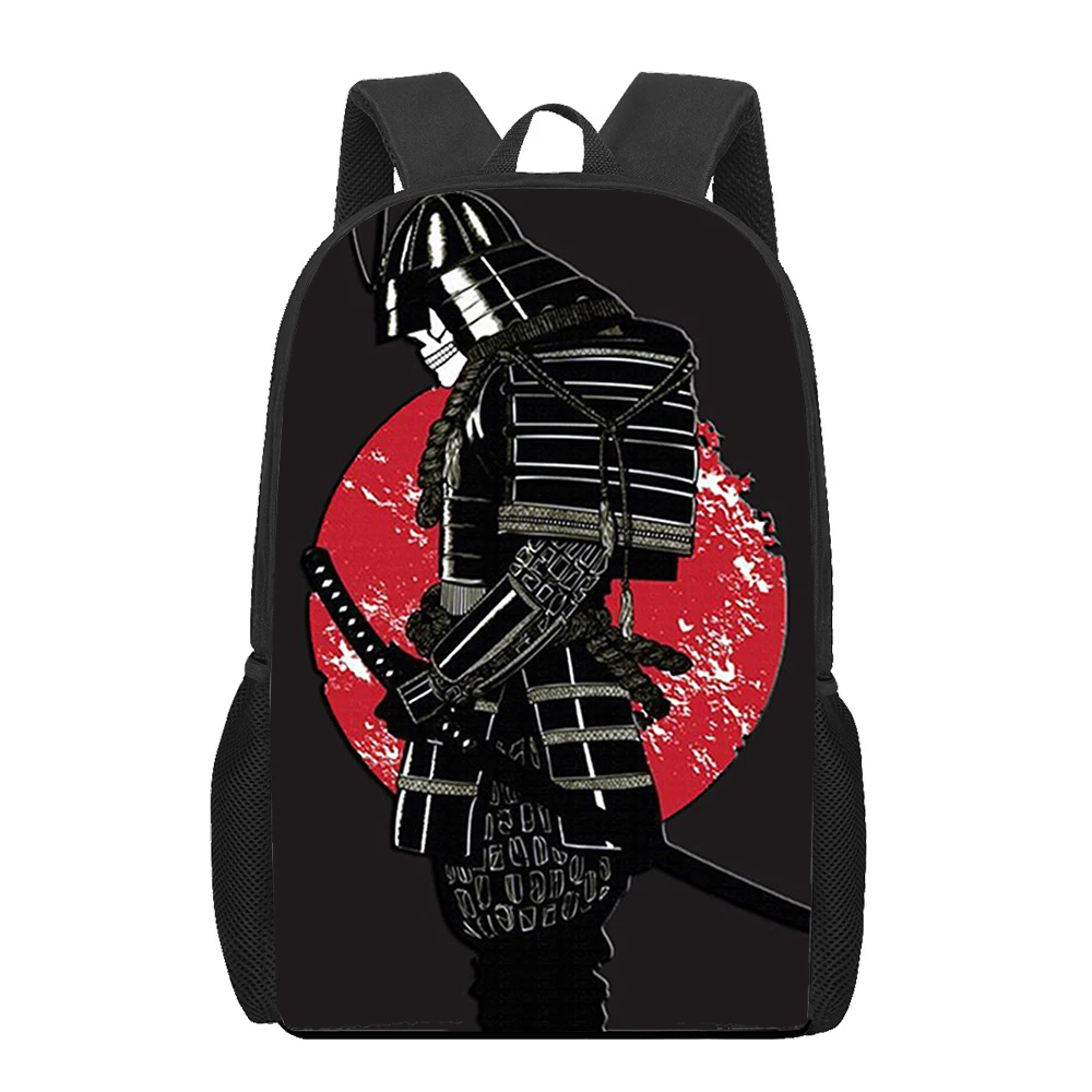 Samurai 3d impressão saco de escola conjunto para adolescente meninas primária crianças mochila sacos livro crianças mochila mochila mochila mochila infantil