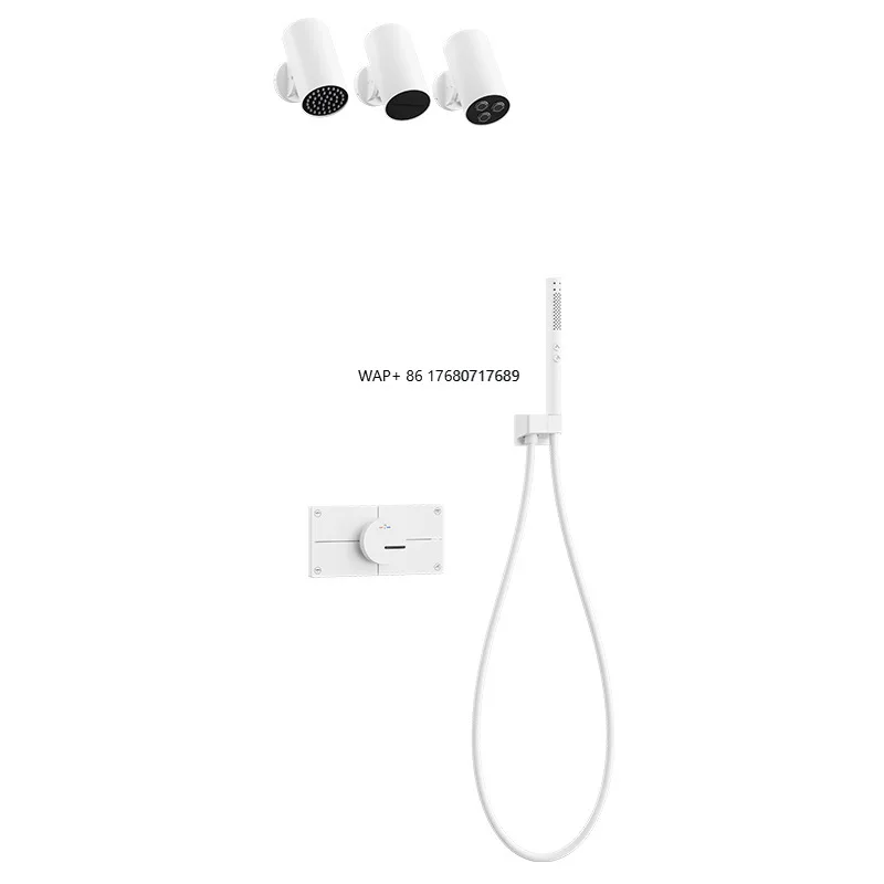 

Light Luxury Chrome Polished Brass Single Handle Rain Spray Modern Hotel Use Bathroom Embedded Hot Cold Multi-Function Water