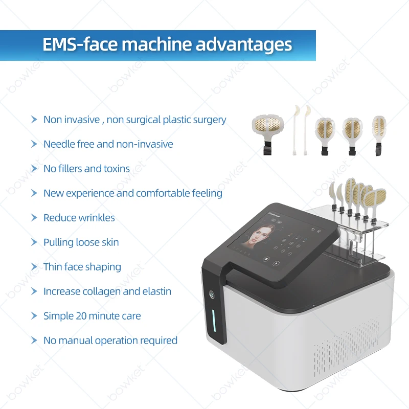 2024 new arrive bowket neck face beauty ems facial lifting device