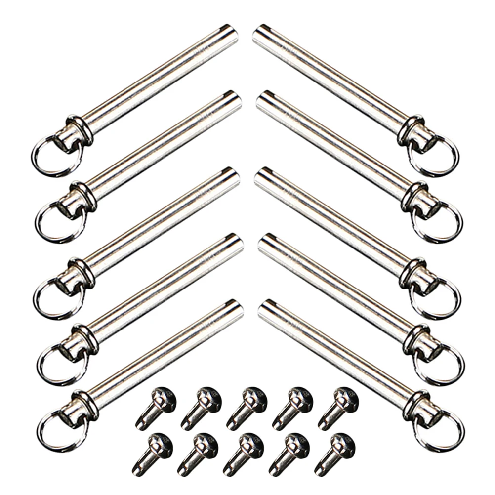 10 set kit di riparazione dado chiodo rivetto ventola pieghevole accessori per albero ventola manuale di fissaggio di ricambio in acciaio inossidabile argento