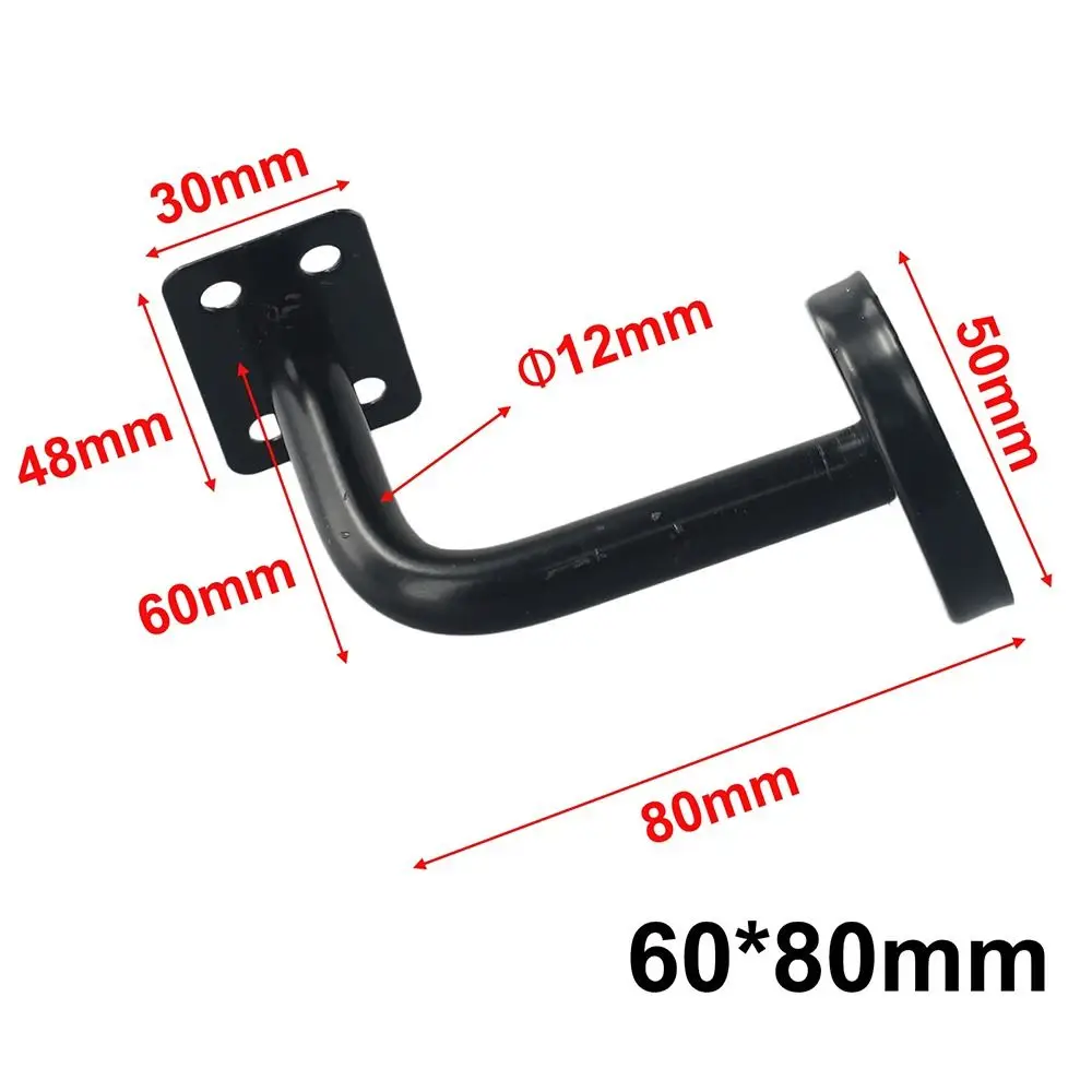 1 pçs suporte de parede corrimão suporte de aço inoxidável corrimão da escada corrimão mão ferroviário titular 60x6 0mm/60x80mm