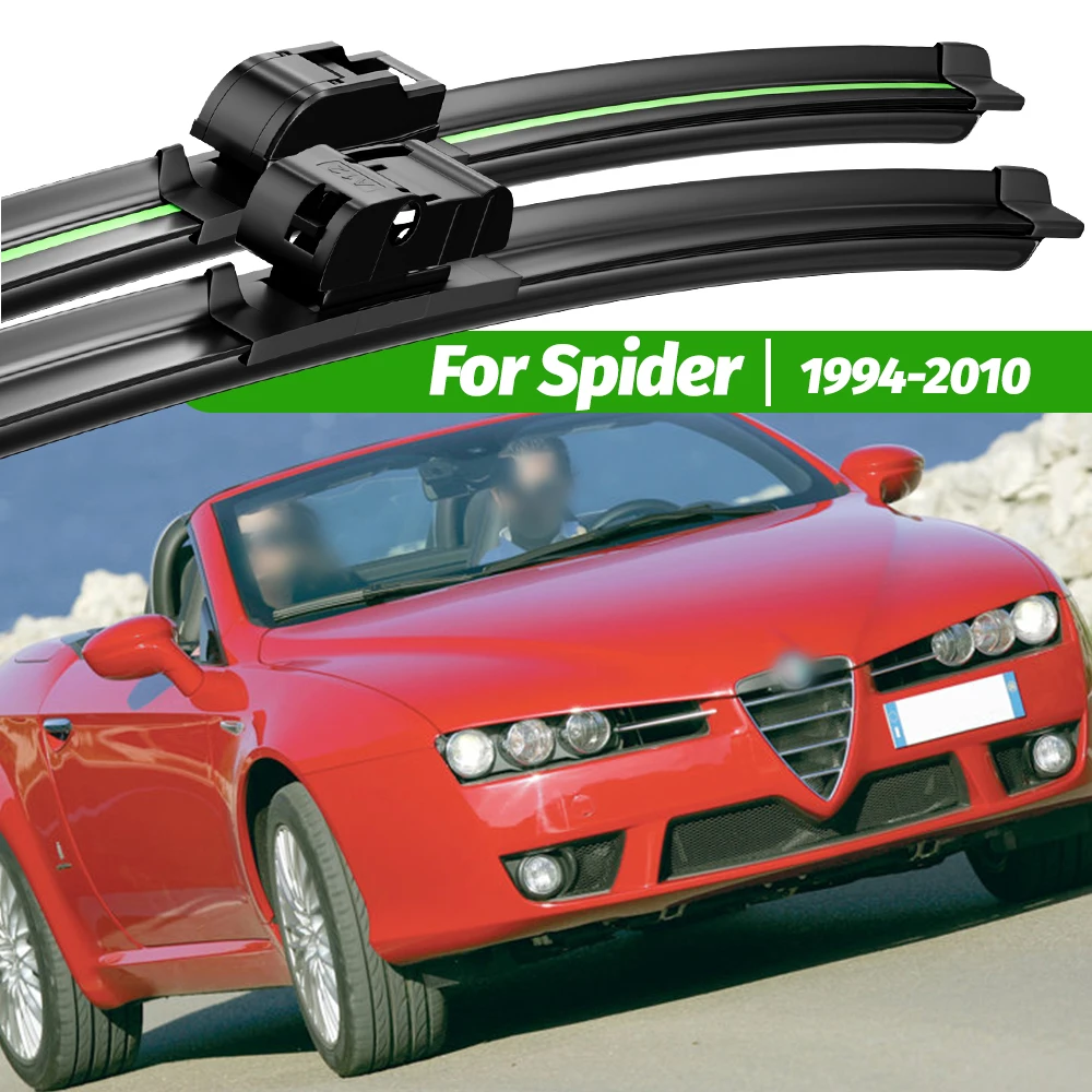 

For Alfa Romeo Spider 916 939 1994-2010 2pcs Front Windshield Wiper Blades 1998 2001 2006 2008 2009 Windscreen Window Accessorie