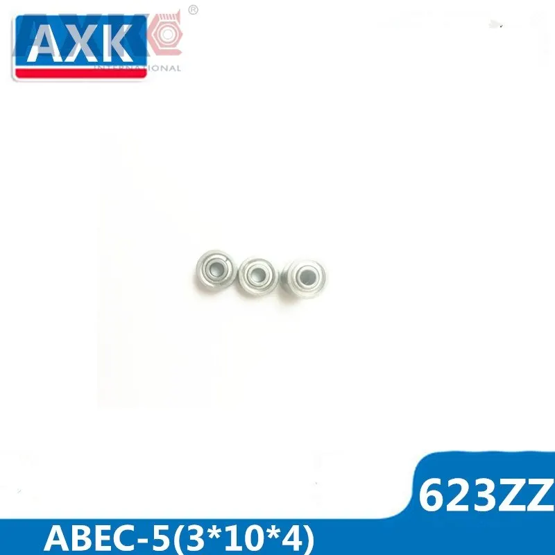 

AXK 623ZZ Bearing ABEC-5 10PCS 3x10x4 mm Miniature 623-2Z Ball Bearings 623 ZZ EMQ Z3V3 Quality