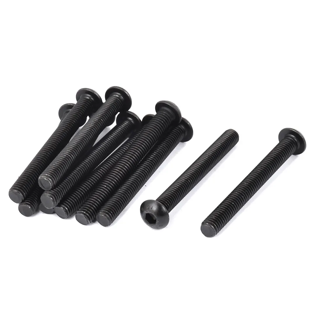 

5-20pcs M6 M8 M10 10.9 Alloy Steel Button Head Hex Socket Cap Screw Bolt Black