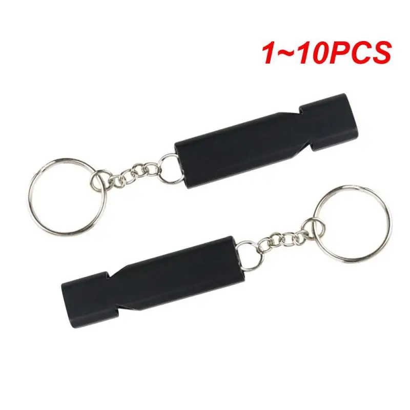 

1~10PCS Outdoor Survival Whistle Aluminum Alloy Double Tube Dual-frequency High Volume Hiking Camping First Aid Whistle