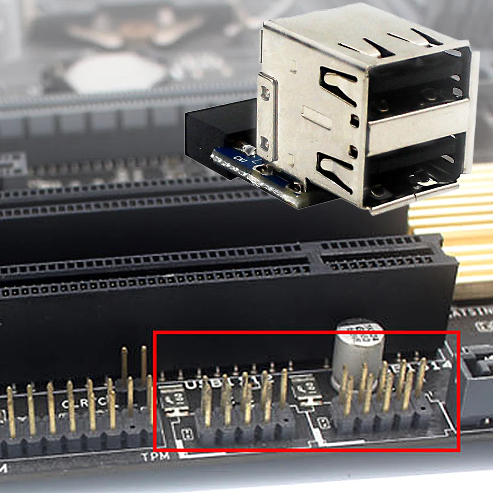 Connector Compatibility Computer Motherboard Header Adapter USB2.0 9Pin/10P Adapter Converter Desktop Motherboard Accessories