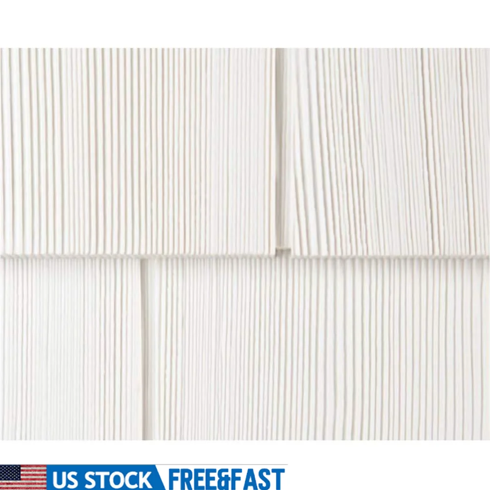 Vinyl Cedar Shake Siding 1/2 Square Tru-Lock Textured Low Maintenance 10pcs/box 480ft.(Random Seams Colonial White J Channel