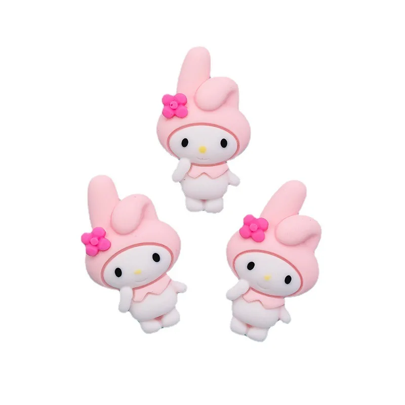 5pcs cartoon sanrio hello kitty flatback resin charms crafts embellishments diy cabochons decoration accessories