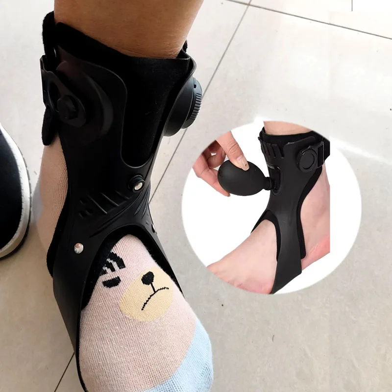 Adjustable Inflatable Ankle Splint-Drop Foot Brace Orthosis-for Hemiplegia Stroke Shoes Walking