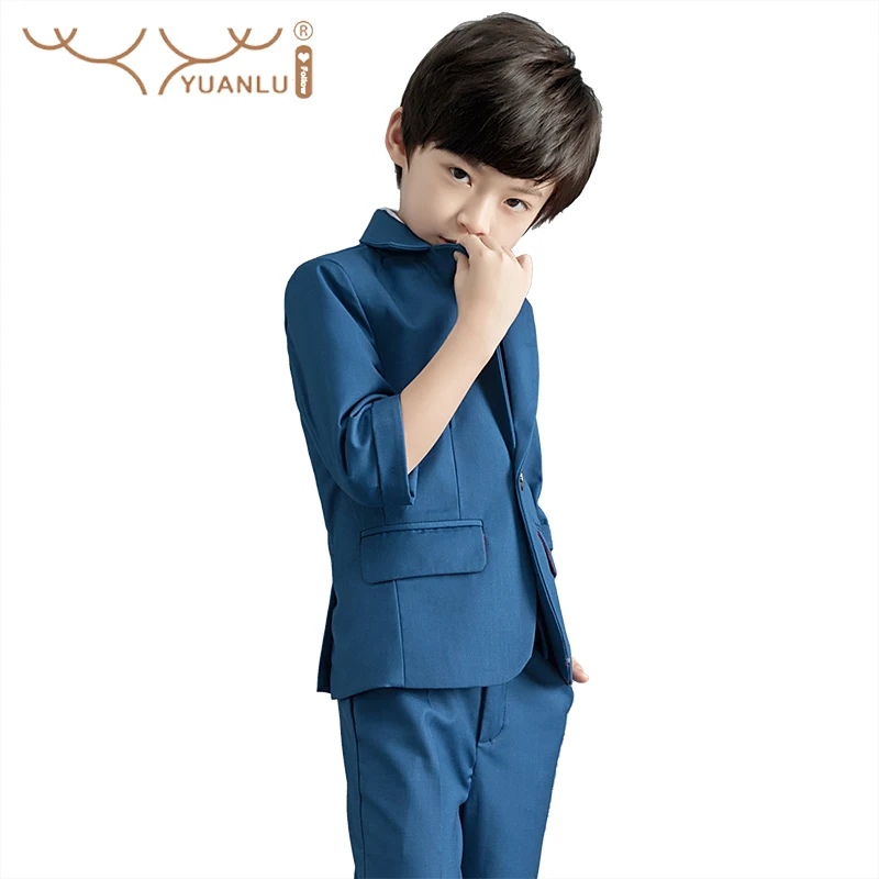 

Kids Fashion Suits 2022 Boys Summer Skinny Suit Blazer Pants Dress Clothes Set Kids Party Performance Suit Crop