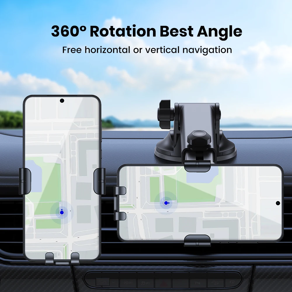 TOPK Metallhaken Schwerkraft-Autotelefonhalterung Lüftungsclip Auto-Lock-Halterung für iPhone 15 14 Samsung Xiaomi Auto-GPS-Halterung – Detail 11