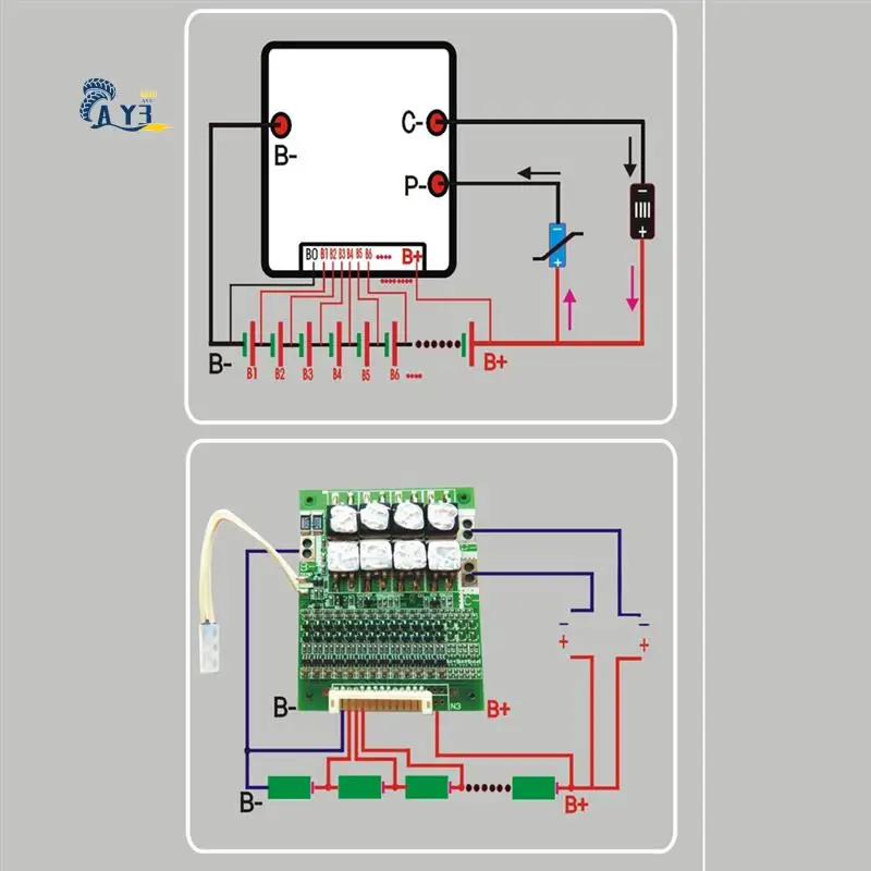 AY03-13S 48 فولت 60A لوح حماية البطارية إلكترونيات بطارية ليثيوم خلية BMS PCB المعادل مجلس BMS لوحة تركيبية